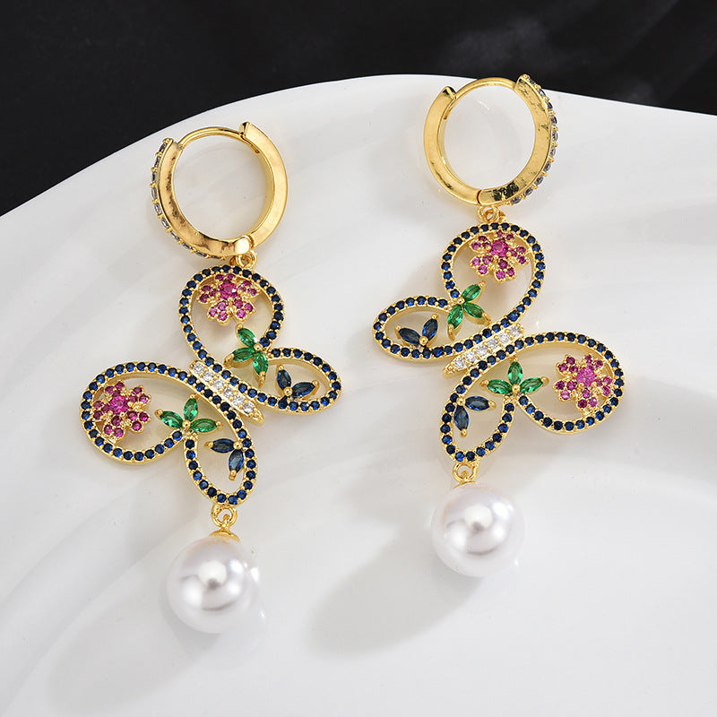 French Style Elegant Bow Colorful Earrings Fashion Jewelry