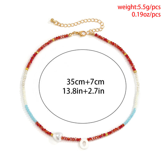 Shell Letter Pearl Clavicle Item Jewelry - GM Traders