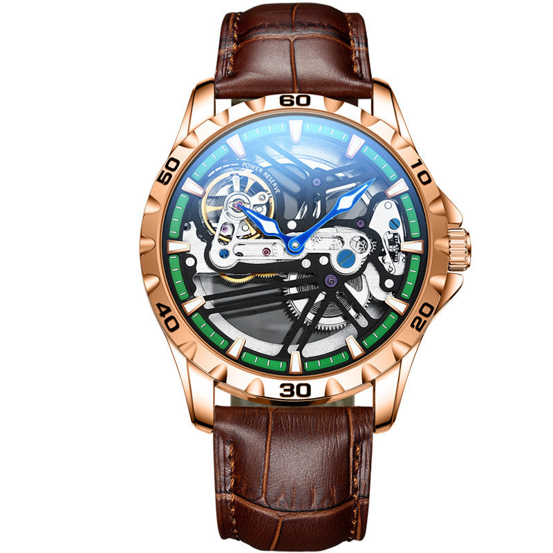 Ailang Watch Manufacturers Directly Supply Fully Automatic Mechanical Watches Vibrato Creative Hollow Men's Watch Generation Silicone Band Watch - GM Traders