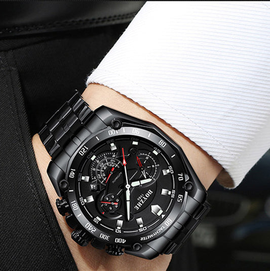 BOYZHE Certified Brand Watch Steel Belt Week Display Luminous Waterproof Fashion Sports Men Mechanical Watches - GM Traders