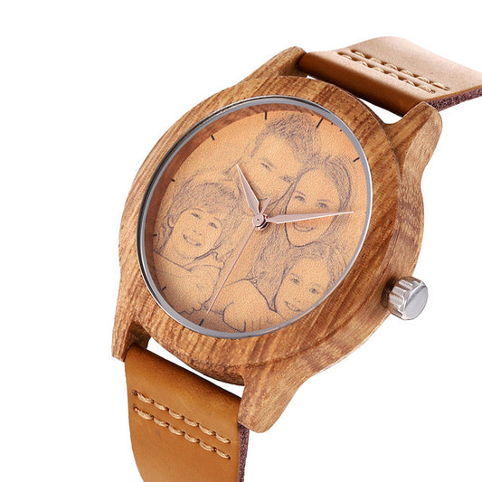 New Cross-Border Wooden Men'S  Commemorative Gift Custom  Oem Self-Built Station Watches - GM Traders
