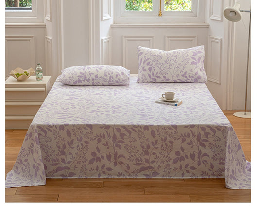 Cotton Printed Bed Sheet Single Item Pastoral Style Flower Single Piece - GM Traders