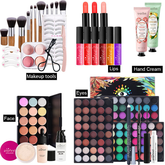 Multi Functional Portable Household Eye Shadow Dish Lip Gloss Set