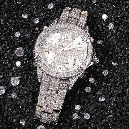 New Full Diamond Large Dial Hip-hop Men's Watches - GM Traders