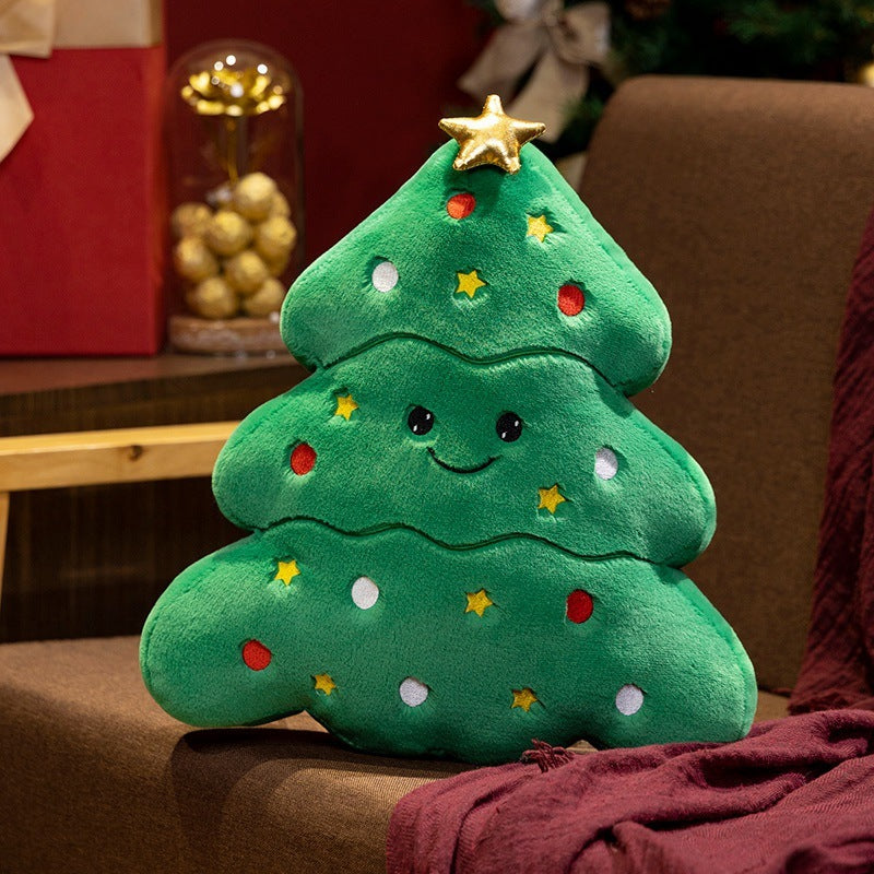 Christmas Tree Plush Pillow – Festive Holiday Decorative Gift Doll