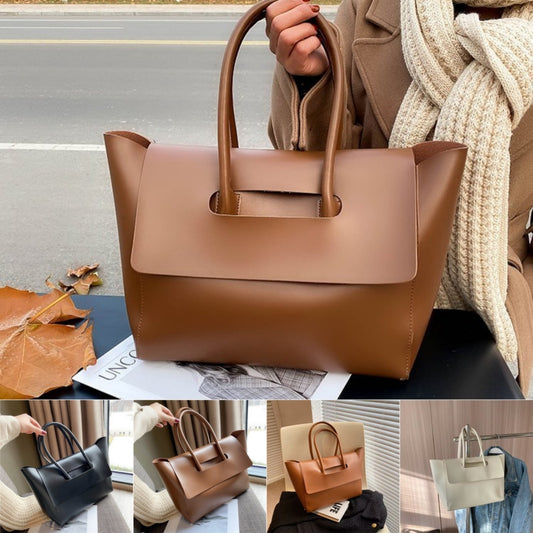 Fashion Women Shoulder Bags Large Capacity Handbags Simple Retro Tote Bags Solid Color Famous Brand High Quality Bags - GM Traders