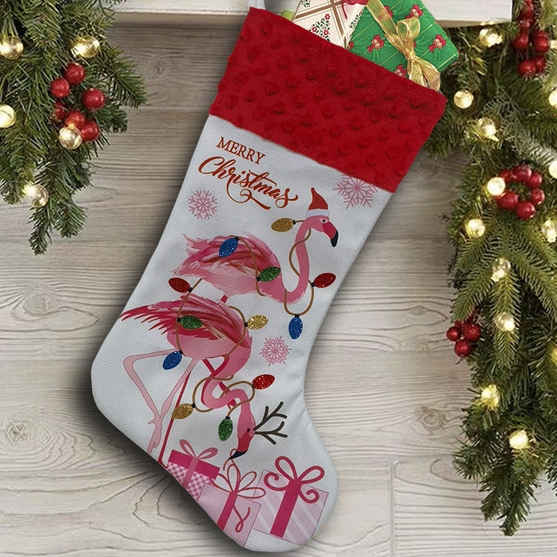 Flamingo Christmas Stockings – Holiday Decoration Pendant for Xmas Home & Office