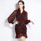 Printed Chiffon Fishtail Dress Women - GM Traders