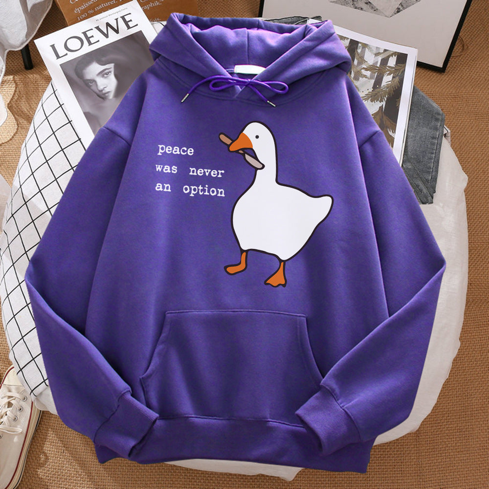 Street Style Print Sweatshirt – Loose Hoodie for Spring & Autumn Casual Wear