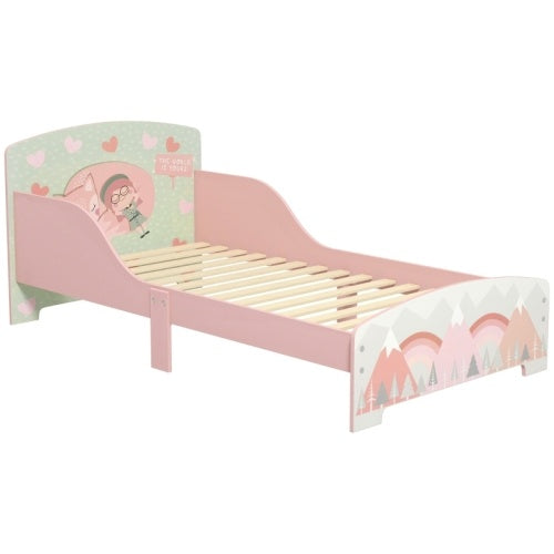 ZONEKIZ Toddler Bed Frame, Kids Bedroom Furniture For Ages 3-6 Years