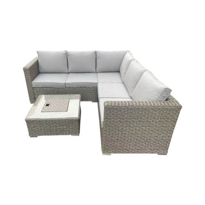 Patio Furniture Set, Waterproof Outdoor Furniture With Coffee Table,3 Seater For Porch Balcony, Brown - GM Traders