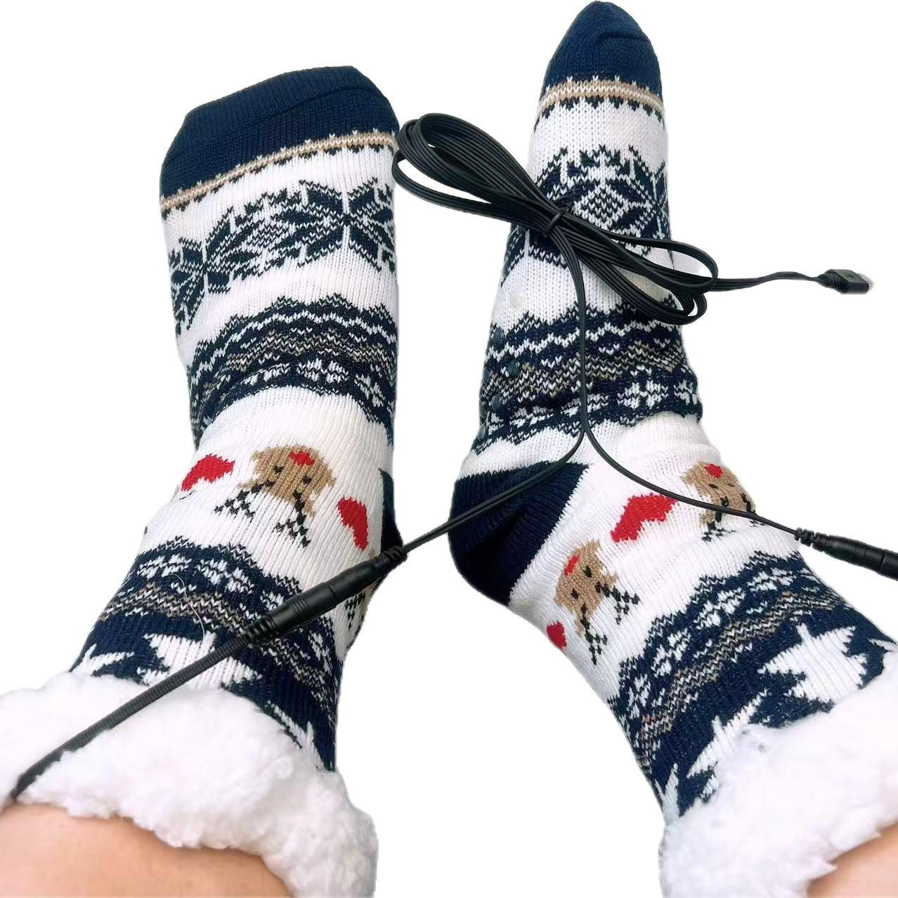 USB Electric Heated Room Socks – Warm Thick Winter Socks ❄️