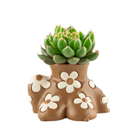 Creative Resin Body Art Flowerpot Home