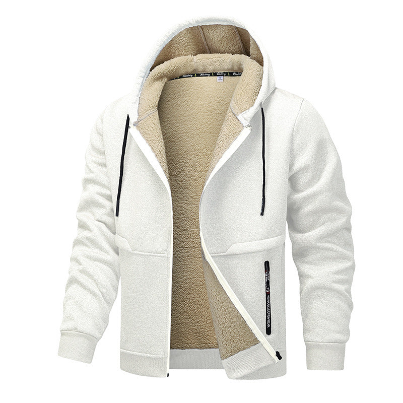 Men’s Thickened Lambswool Coat Sweatshirt – Fashion Warm Winter Pullover
