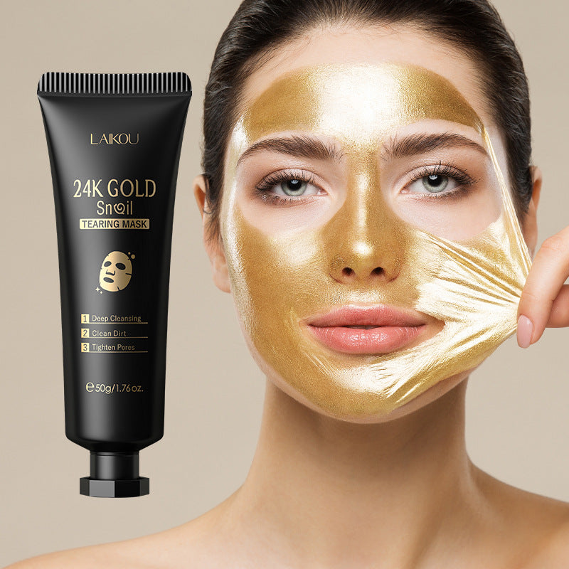 Gold Foil Snail Tear-Off Face Mask 50g – Hydrating, Firming & Repairing | Skin Care Mask for Smooth & Radiant Skin | Skin Care Winter