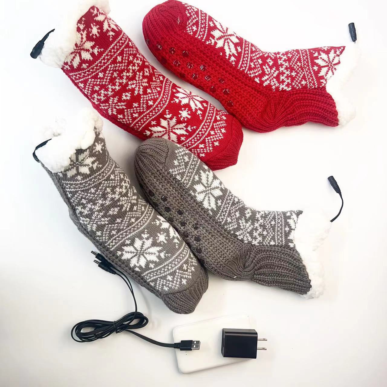 USB Electric Heated Home Socks – Warm Velvet Winter Feet ❄️