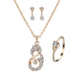 Heart Pendant Jewelry Set Rhinestone Jewellery - GM Traders