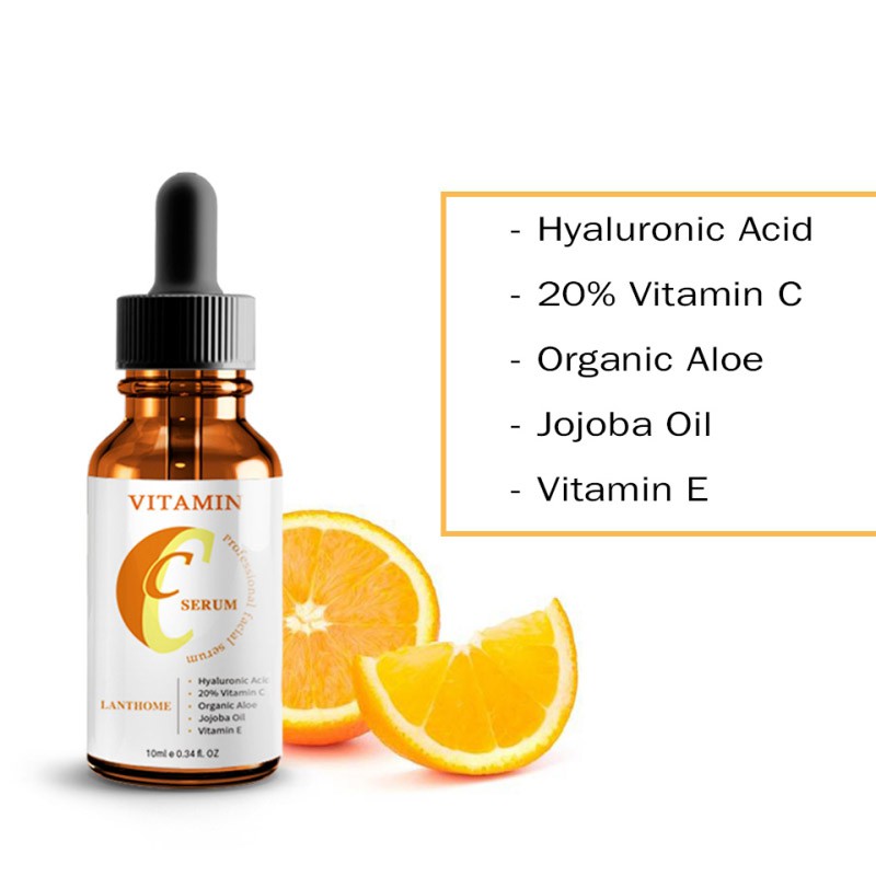 Vitamin C & Hyaluronic Acid Facial Serum - Anti-Aging Whitening Essence & Dark Spot Corrector | Skin Care Winter