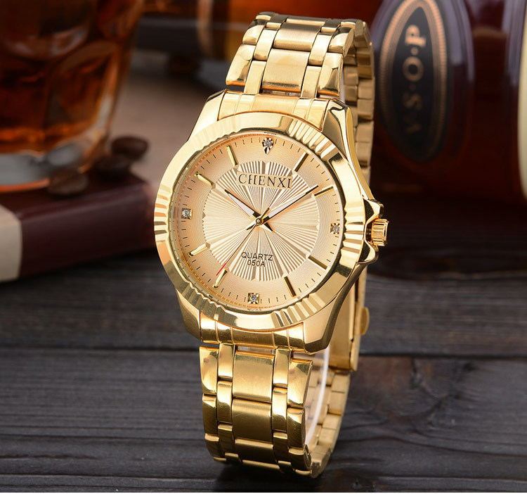 “Men’s & Women's Luxury Gold Watch – Stainless Steel Dress Timepiece” ⌚✨ - GM Traders