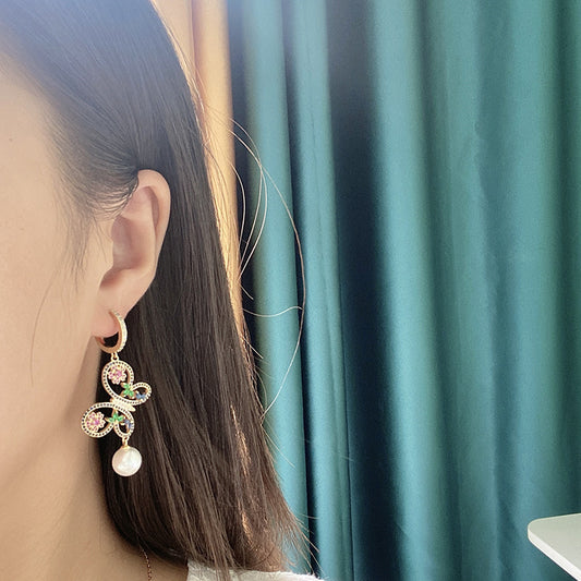 French Style Elegant Bow Colorful Earrings Fashion Jewelry