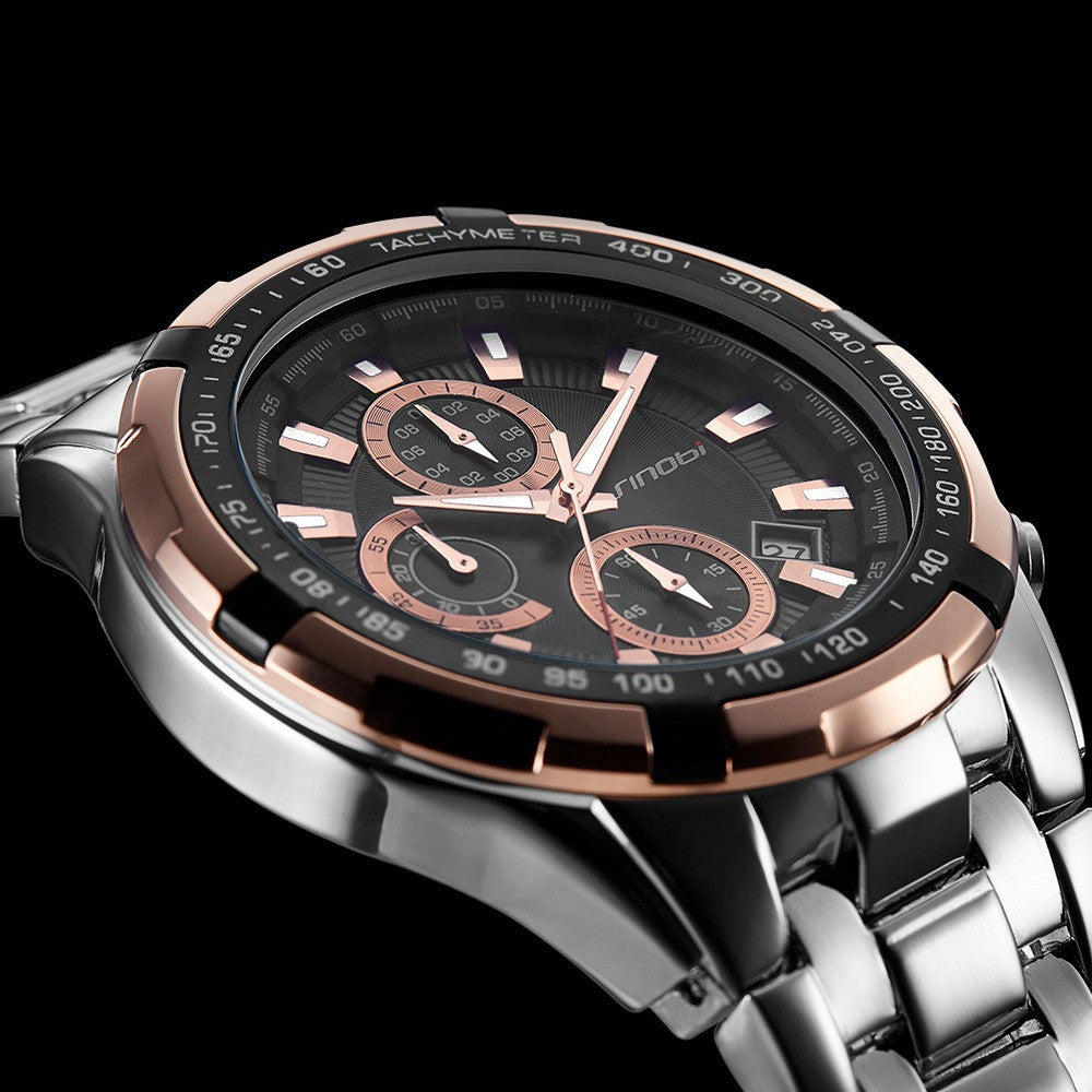 Watches Men's Business Casual Multi-Function Sports Watch Quartz Watch - GM Traders
