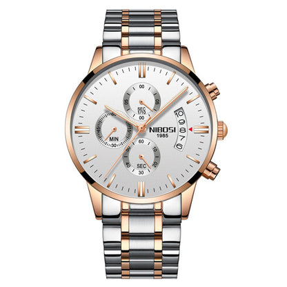 Men Watch Chronograph Sport Mens Watches Top Brand Luxury Waterproof Full Steel Quartz Gold Clock Men Relogio Masculino - GM Traders