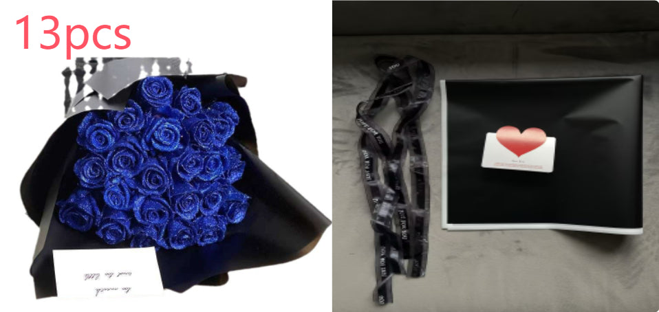 Personalized Preserved Fresh Rose Bridal Bouquet - Modern Art Valentine's Day Gift - Anniversary Gift