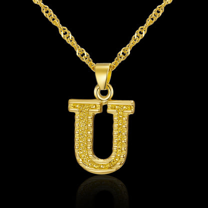 Creative 26 English Alphabet Pendant Necklace All-Match Item - GM Traders