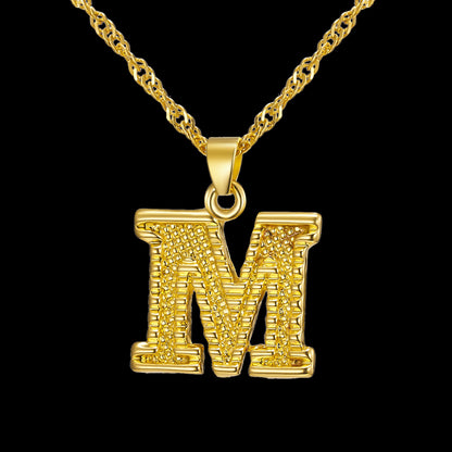 Creative 26 English Alphabet Pendant Necklace All-Match Item - GM Traders