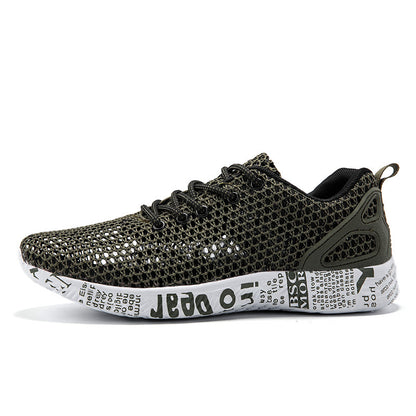 Casual Men's Shoes Breathable Sneakers Match Hollow Lace Board Shoes - GM Traders
