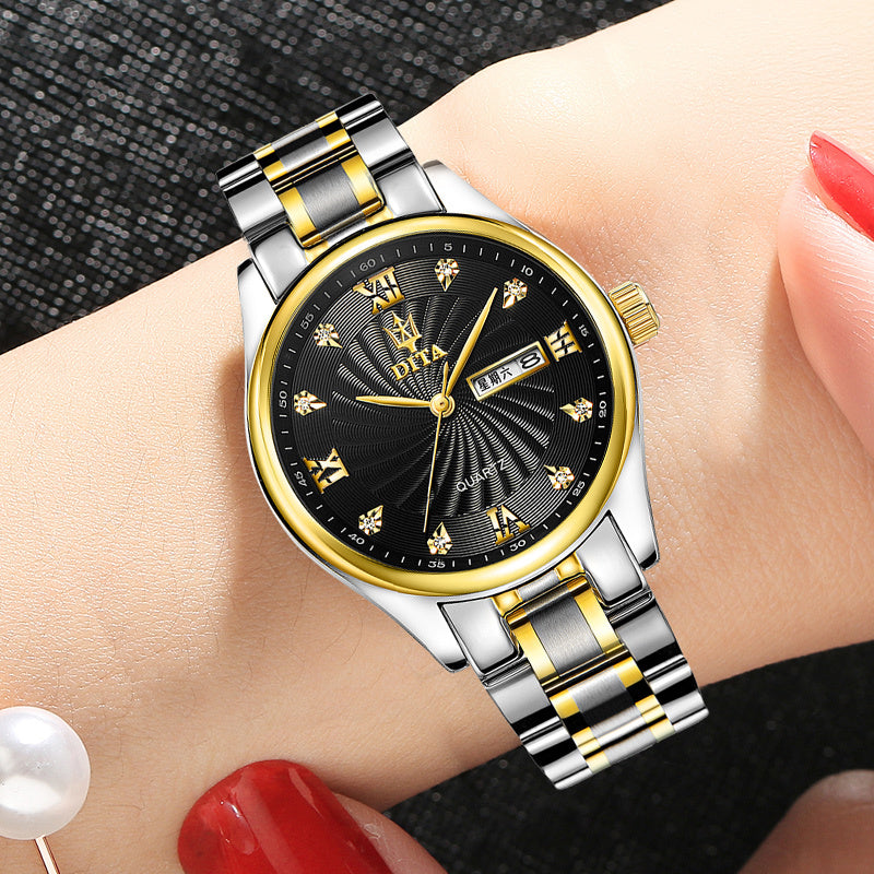 New Couple Models A Pair Of Watches Men's and Women's Watches Waterproof Watches - GM Traders