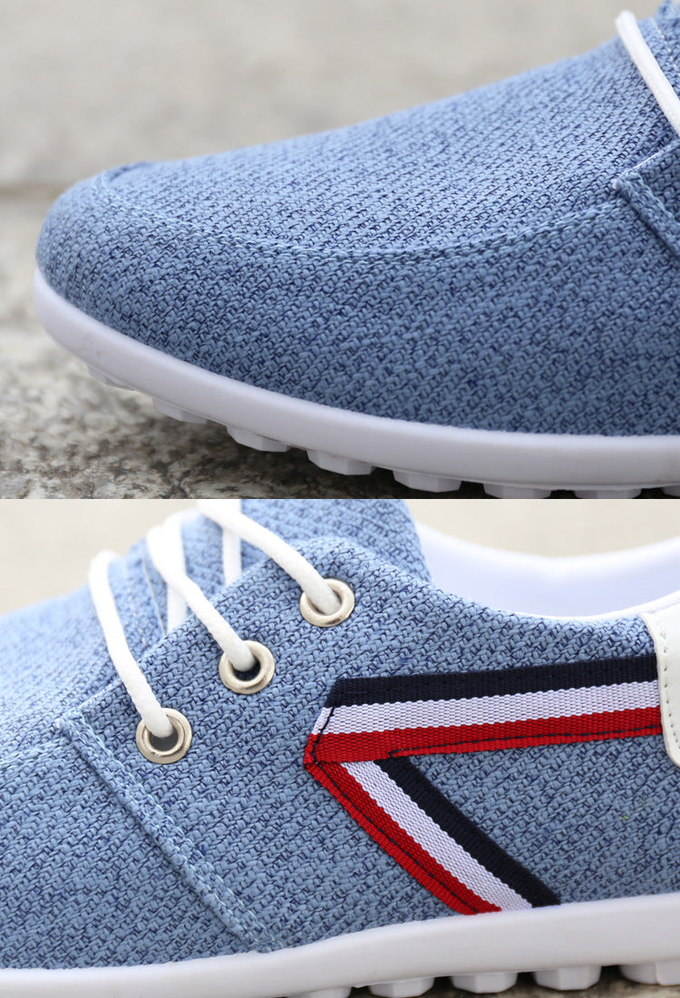 Men'S Soft-Soled Canvas Shoes, Sports And Leisure Old Beijing Cloth Shoes, Peas Shoes - GM Traders