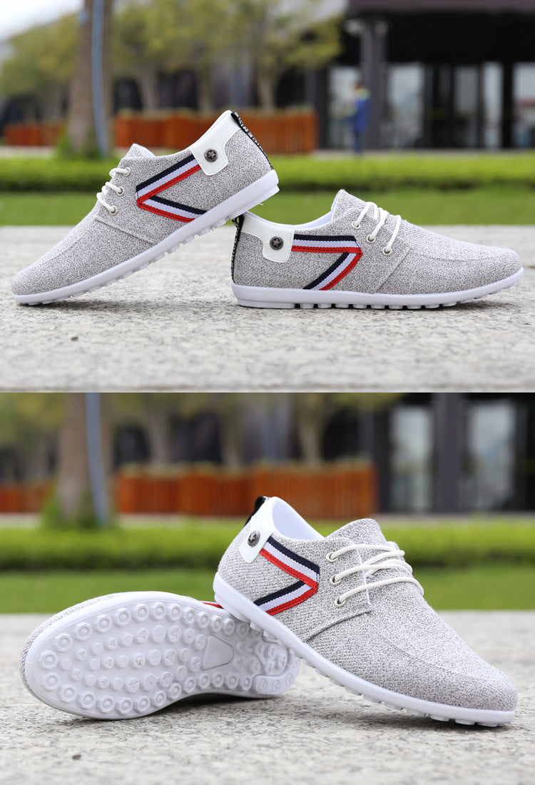 Men'S Soft-Soled Canvas Shoes, Sports And Leisure Old Beijing Cloth Shoes, Peas Shoes - GM Traders