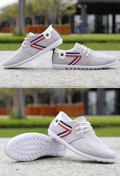 Men'S Soft-Soled Canvas Shoes, Sports And Leisure Old Beijing Cloth Shoes, Peas Shoes - GM Traders