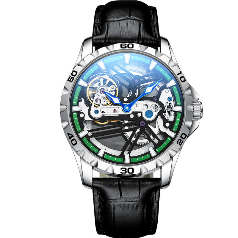 Ailang Watch Manufacturers Directly Supply Fully Automatic Mechanical Watches Vibrato Creative Hollow Men's Watch Generation Silicone Band Watch - GM Traders