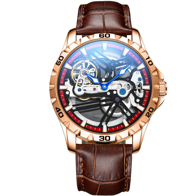 Ailang Watch Manufacturers Directly Supply Fully Automatic Mechanical Watches Vibrato Creative Hollow Men's Watch Generation Silicone Band Watch - GM Traders
