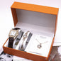 “Women’s Watch & Jewelry Set – Necklace, Bracelet & Wristwatch Combo” ⌚✨ - GM Traders