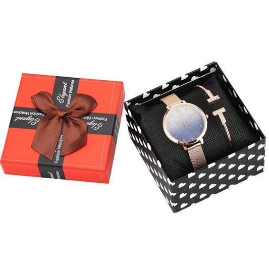 A Variety Of Ladies Quartz Watches Fashion Simple Bracelet Set - GM Traders
