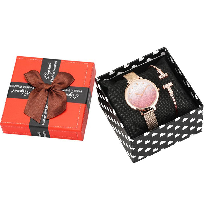 A Variety Of Ladies Quartz Watches Fashion Simple Bracelet Set - GM Traders