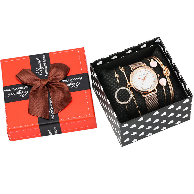 A Variety Of Ladies Quartz Watches Fashion Simple Bracelet Set - GM Traders