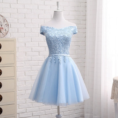 Women’s Long Blue Bridesmaid Dress – One-Shoulder Evening Gown - GM Traders