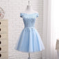 Women’s Long Blue Bridesmaid Dress – One-Shoulder Evening Gown - GM Traders