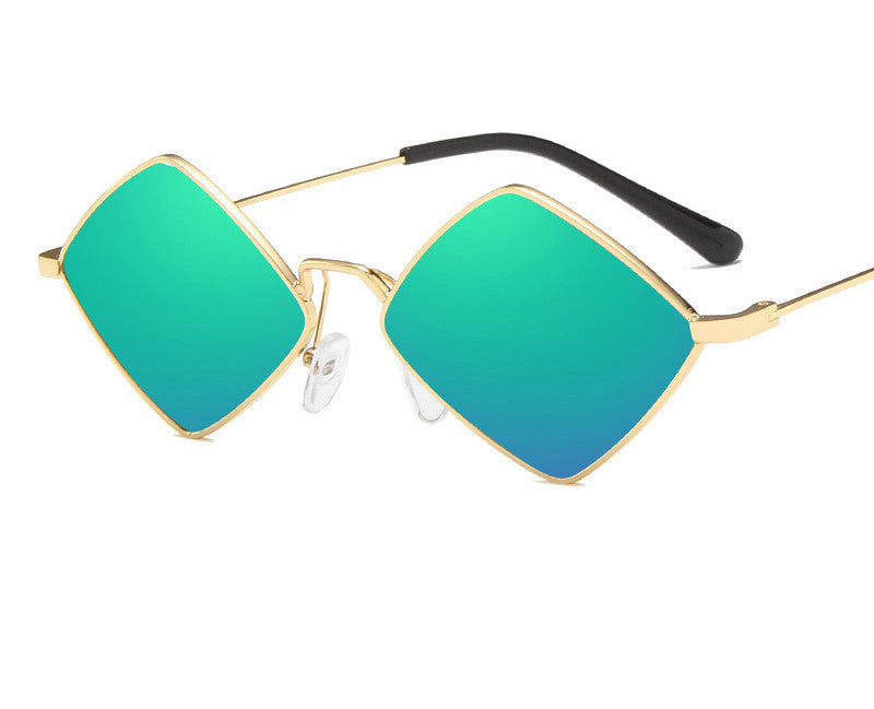 Retro Diamond Metal Sunglasses – Irregular Stylish Eyewear 🕶️✨ - GM Traders