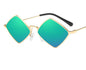 Retro Diamond Metal Sunglasses – Irregular Stylish Eyewear 🕶️✨ - GM Traders