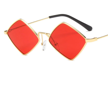 Retro Diamond Metal Sunglasses – Irregular Stylish Eyewear 🕶️✨ - GM Traders