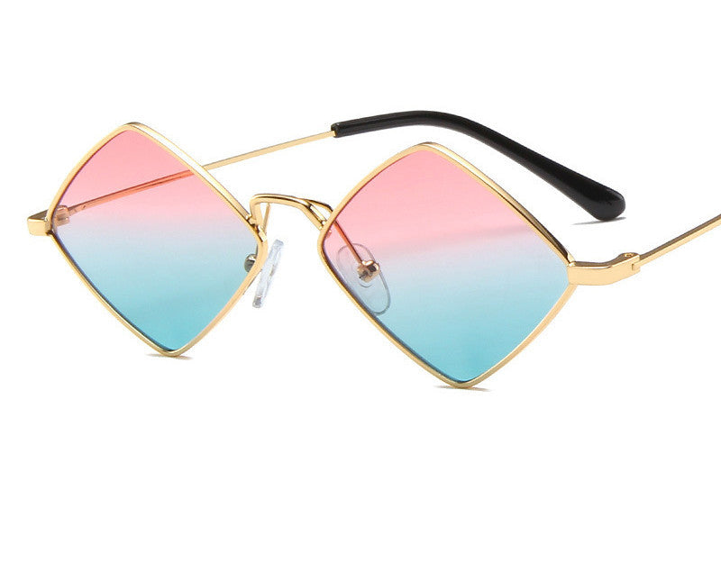 Retro Diamond Metal Sunglasses – Irregular Stylish Eyewear 🕶️✨ - GM Traders