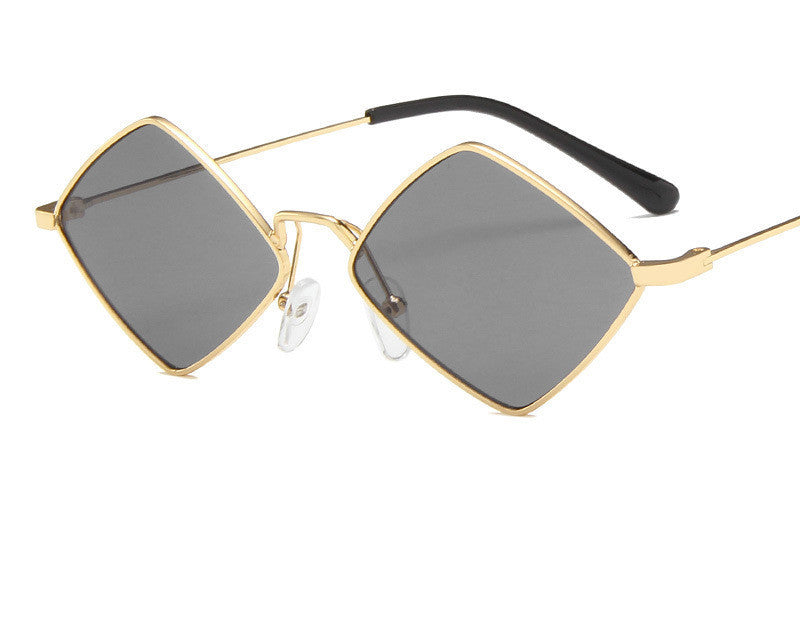 Retro Diamond Metal Sunglasses – Irregular Stylish Eyewear 🕶️✨ - GM Traders