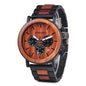 Bobo Bird Wood Watch Quartz Watch Three Eye Multifunctional Student Wood Watch Men Watches - GM Traders