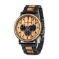 Bobo Bird Wood Watch Quartz Watch Three Eye Multifunctional Student Wood Watch Men Watches - GM Traders
