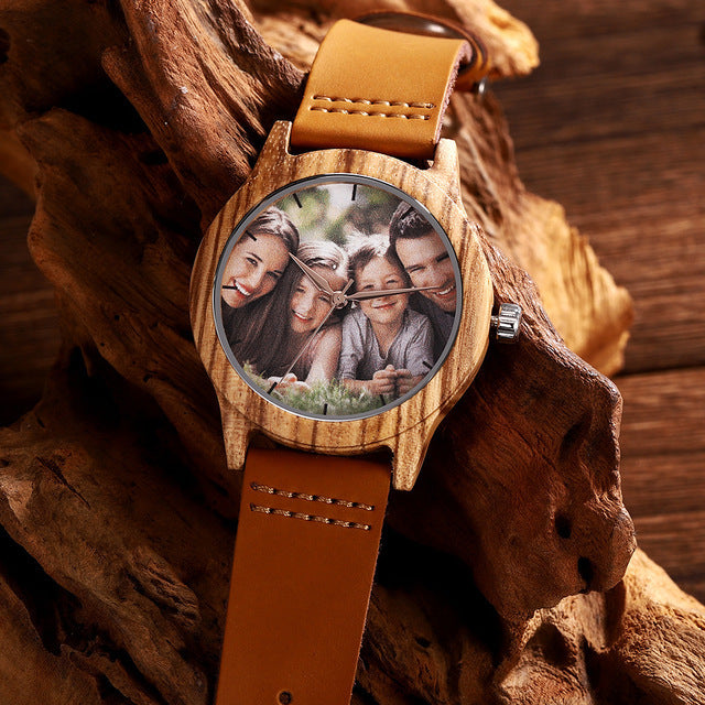 New Cross-Border Wooden Men'S  Commemorative Gift Custom  Oem Self-Built Station Watches - GM Traders